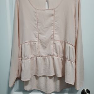 Harlowe and Graham pink long sleeve top. SZ M